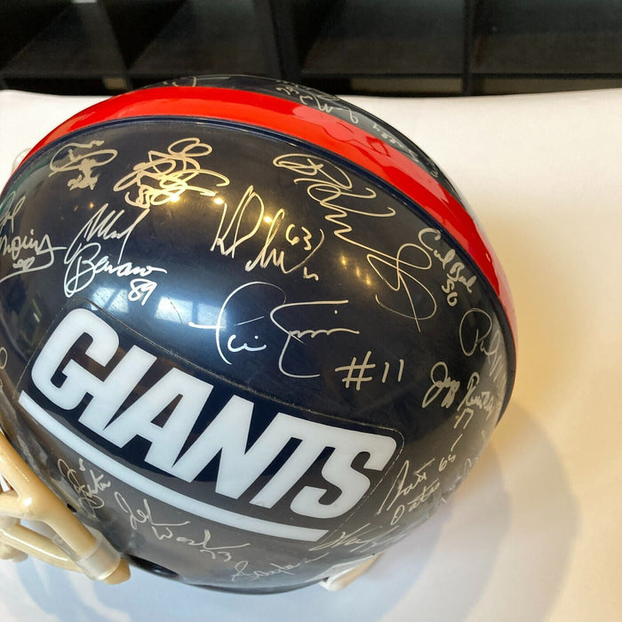 1986 New York Giants Super Bowl Champs Team Signed Full Size Helmet JSA COA