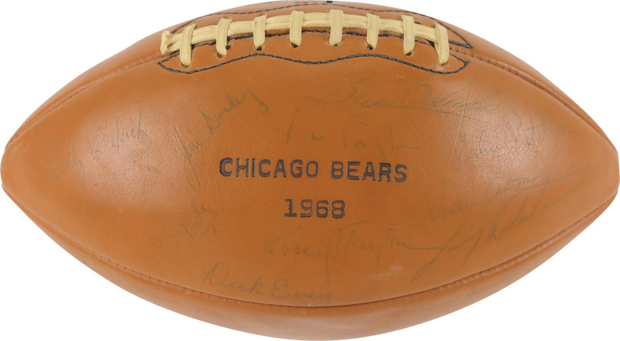 1968 Chicago Bears Team Signed Wilson Football Brian Piccolo Dick Butkus JSA COA