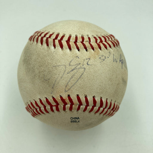 Corey Seager Signed Game Used Actual 3rd Home Run Baseball 4-27-13 PSA DNA COA