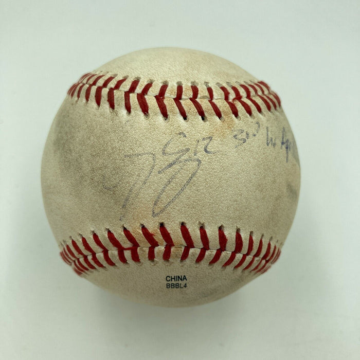 Corey Seager Signed Game Used Actual 3rd Home Run Baseball 4-27-13 PSA DNA COA