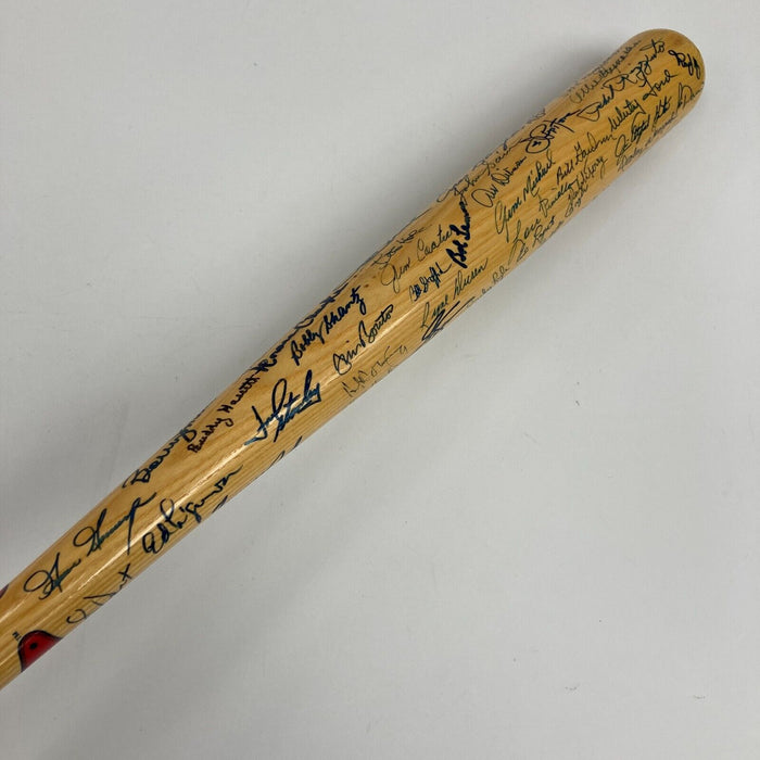 Beautiful New York Yankees HOF Legends Signed Baseball Bat With 55 Sigs! JSA COA