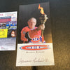 Maurice Richard Signed Autographed Montreal Canadiens Photo Card With JSA COA