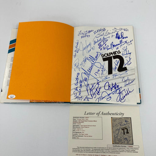 1972 Miami Dolphins Super Bowl Champs Team Signed Book 40+ Sigs JSA COA