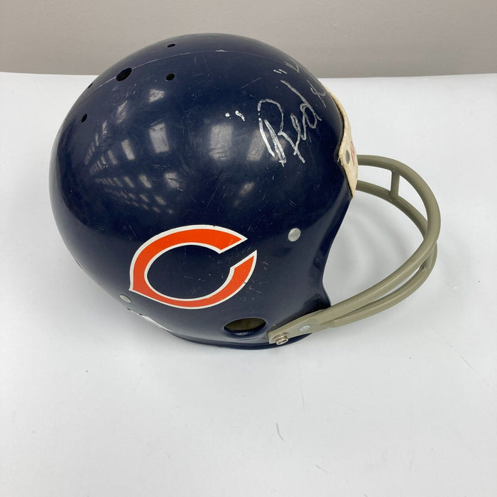 Red Grange Signed Authentic Vintage Chicago Bears Full Size Helmet JSA COA RARE