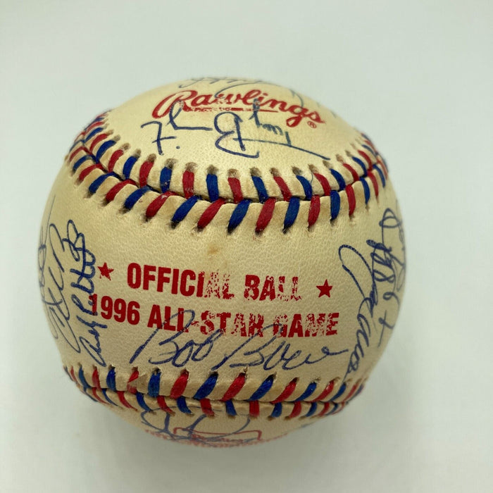 1996 All Star Game Team Signed Baseball Cal Ripken Jr Alex Rodriguez