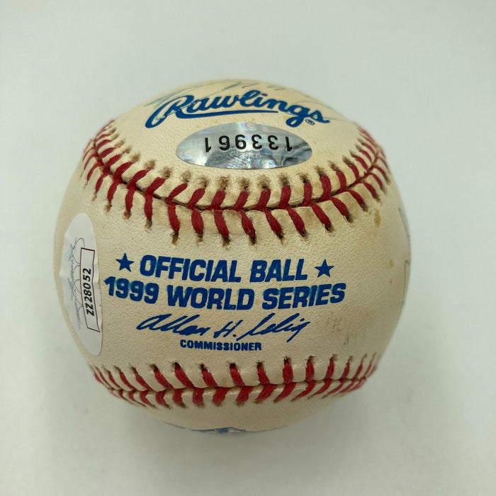 1999 NY Yankees World Series Champs Team Signed Baseball Derek Jeter JSA COA