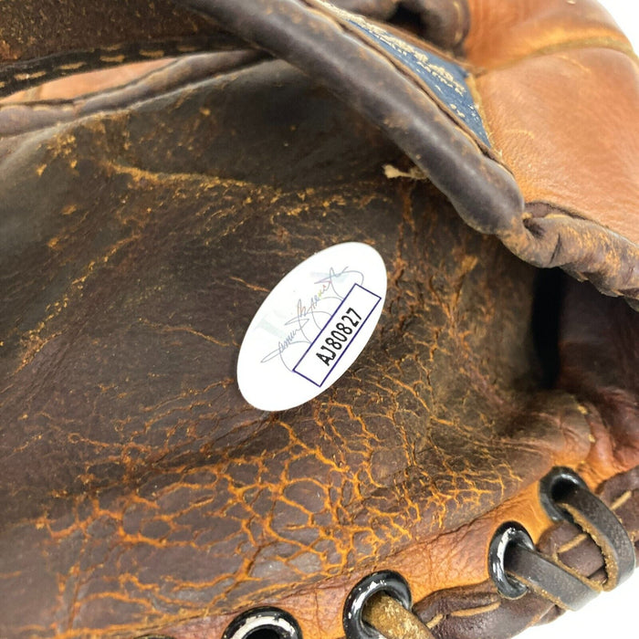 Bob Feller Signed 1940's J.C. Higgins Game Model Baseball Glove JSA COA