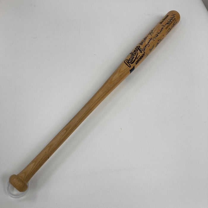 Hall Of Fame Multi Signed Baseball Bat 20 Sigs Kirby Puckett Gary Carter JSA COA