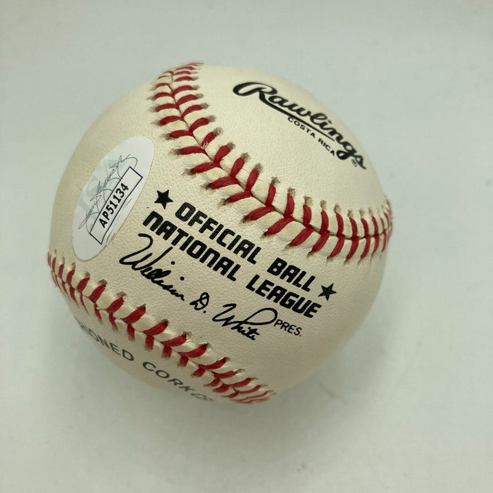 Nice Stan Musial Signed Official National League Baseball JSA COA