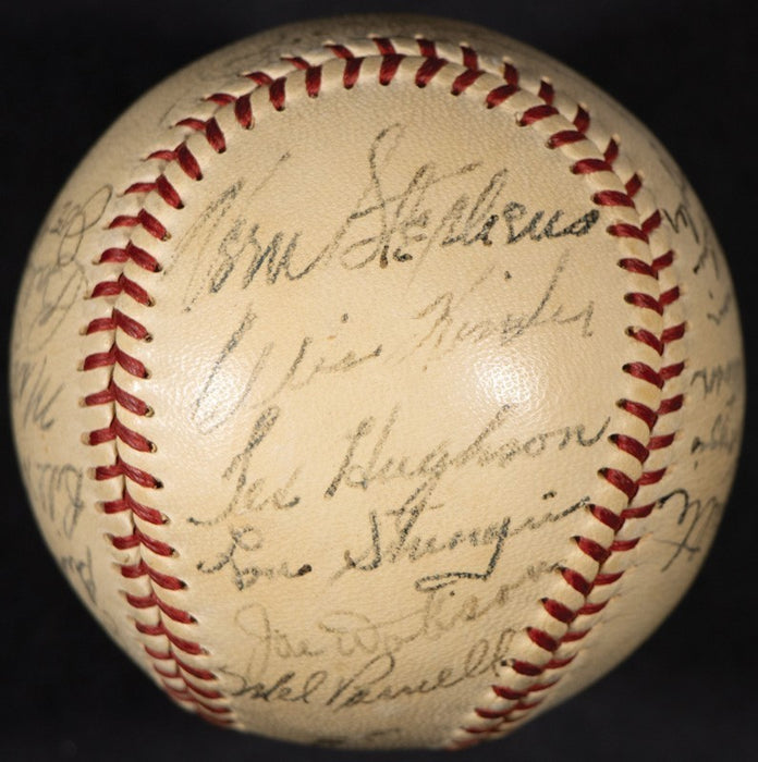 Ted Williams 1949 Boston Red Sox Team-Signed American League Baseball PSA DNA