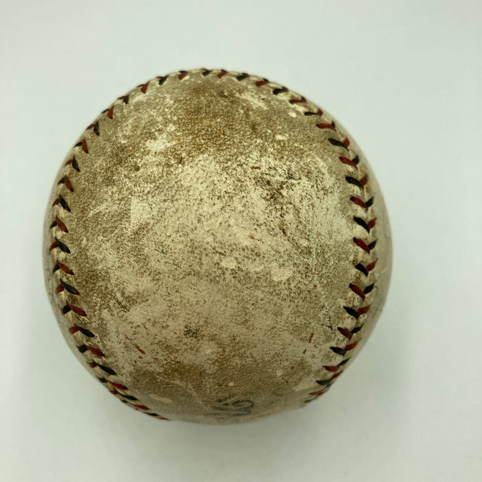 1927 NY Yankees WS Champs Team Signed Baseball Babe Ruth Lou Gehrig Beckett COA
