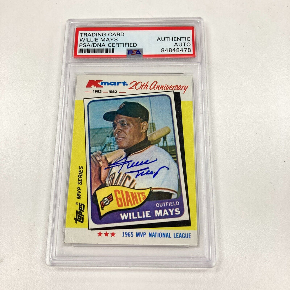 1982 Topps Willie Mays Signed Autographed Baseball Card PSA DNA