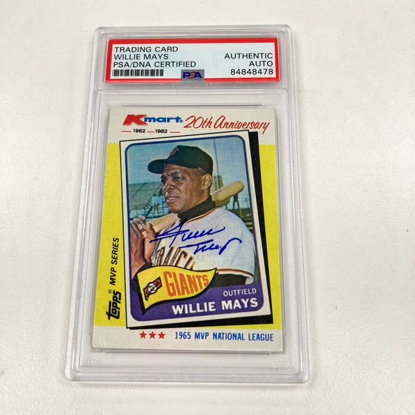 1982 Topps Willie Mays Signed Autographed Baseball Card PSA DNA