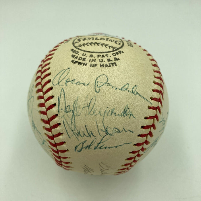 Thurman Munson 1976 New York Yankees AL Champs Team Signed Baseball PSA DNA COA