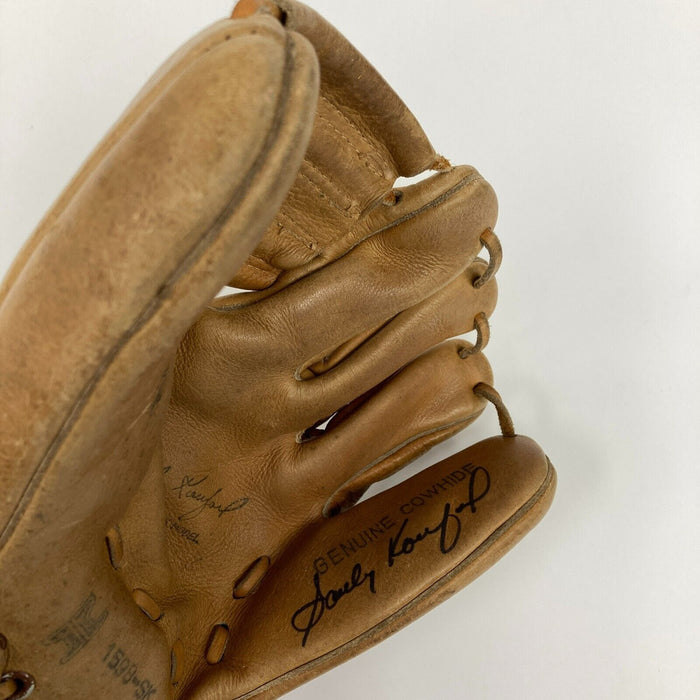 Sandy Koufax Signed 1950's Game Model Baseball Glove JSA COA