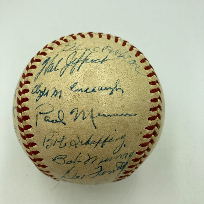 Earliest Known Ernie Banks Pre Rookie 1953 Chicago Cubs Team Signed Baseball JSA