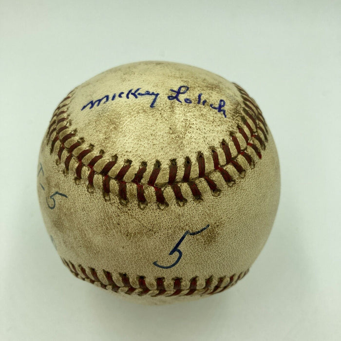 Mickey Lolich Signed Career Win No. 107 Final Out Game Used Baseball Beckett COA