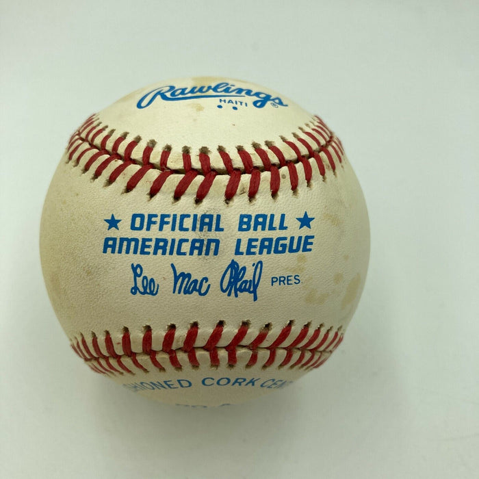 Joe Garagiola Signed Vintage Official American League Macphail Baseball