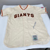 Willie Mays Signed New York Giants Authentic Mitchell & Ness Jersey JSA COA