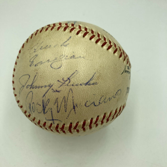 Satchel Paige Rocky Marciano Red Grange Sports Legends Signed Baseball Beckett