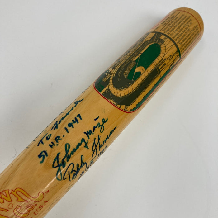 Johnny Mize Monte Irvin & Bobby Thomson Signed Baseball Bat JSA COA