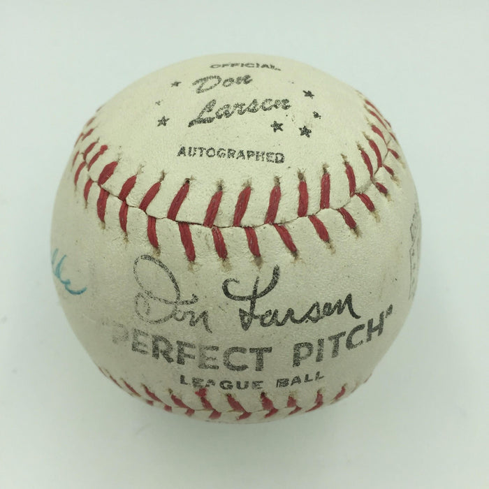 Vintage 1956 Allie Reynolds Signed Don Larsen Perfect Game Baseball PSA DNA COA