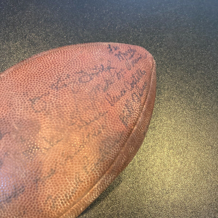 1960's Cleveland Browns Team Signed Game Used The Duke Football With Jim Brown