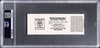 Mark McGwire Signed Full Ticket From Rookie Record 39th Home Run 8-14-1987 PSA