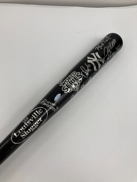 2009 New York Yankees World Series Champs Team Signed Bat #46/50 Beckett COA