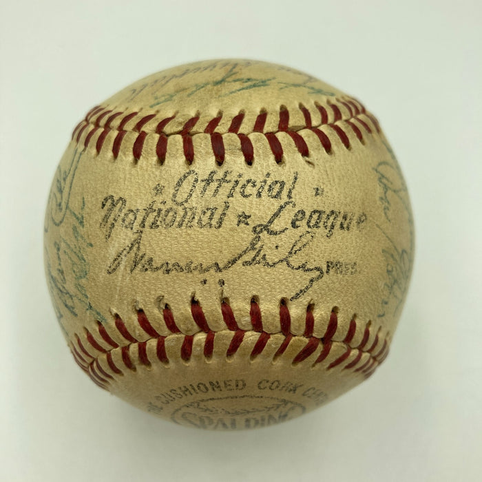 Jackie Robinson Roy Campanella 1956 Brooklyn Dodgers Team Signed Baseball JSA