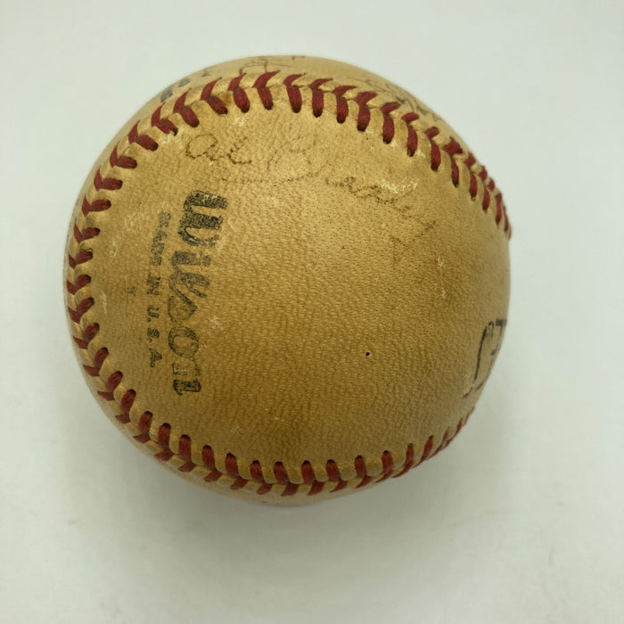 Whitey Ford Pre Rookie 1947 Butler Yankees Minor League Team Signed Baseball JSA