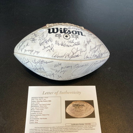 1980 Green Bay Packers Team Signed Wilson NFL Football 50+ Sigs JSA COA