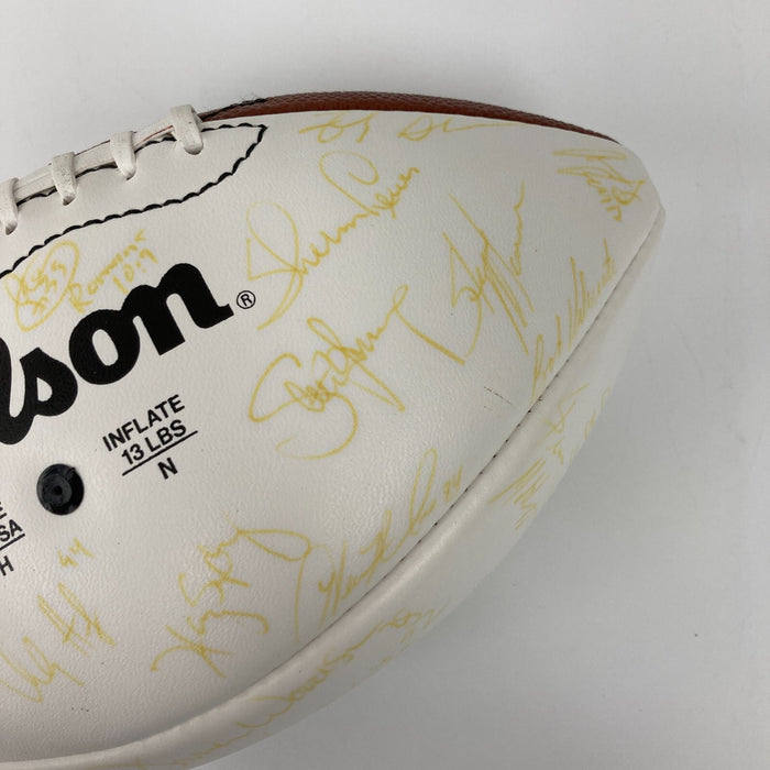 1996 Pro Bowl Team Signed Football 50 Sigs Reggie White Barry Sanders Favre