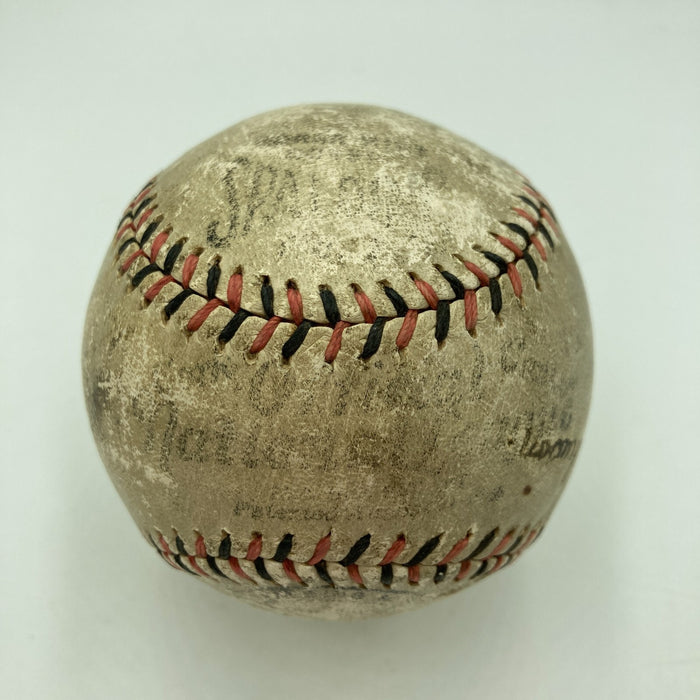 Christy Mathewson Single Signed 1918 National League Baseball PSA DNA & JSA COA