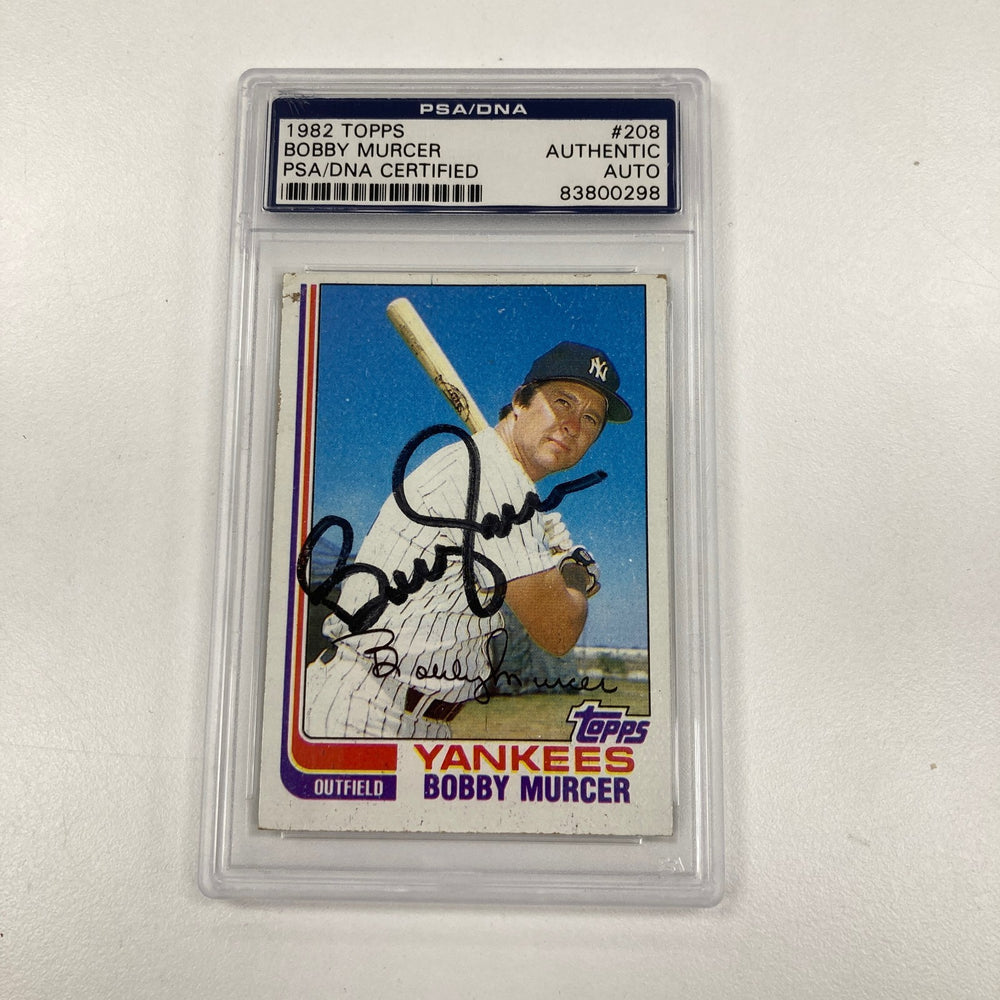 1982 Topps Bobby Murcer Signed Baseball Card Auto PSA DNA