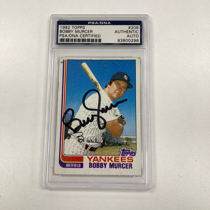 1982 Topps Bobby Murcer Signed Baseball Card Auto PSA DNA