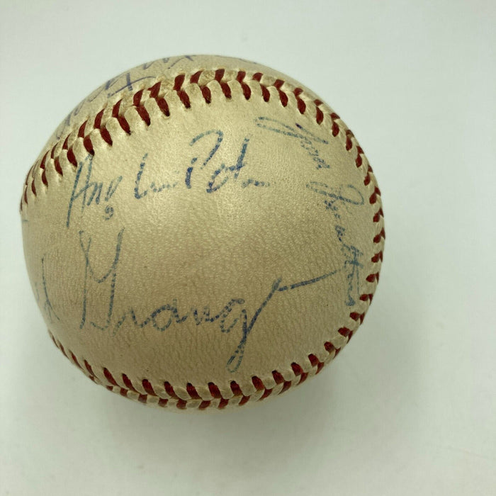 Satchel Paige Rocky Marciano Red Grange Sports Legends Signed Baseball Beckett