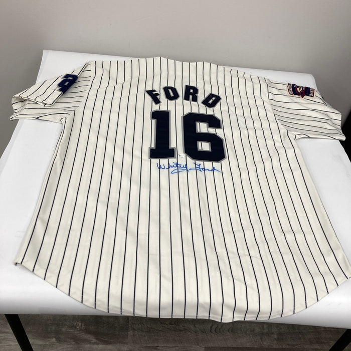 Whitey Ford Signed Binghamton Triplets New York Yankees Minor League Jersey JSA