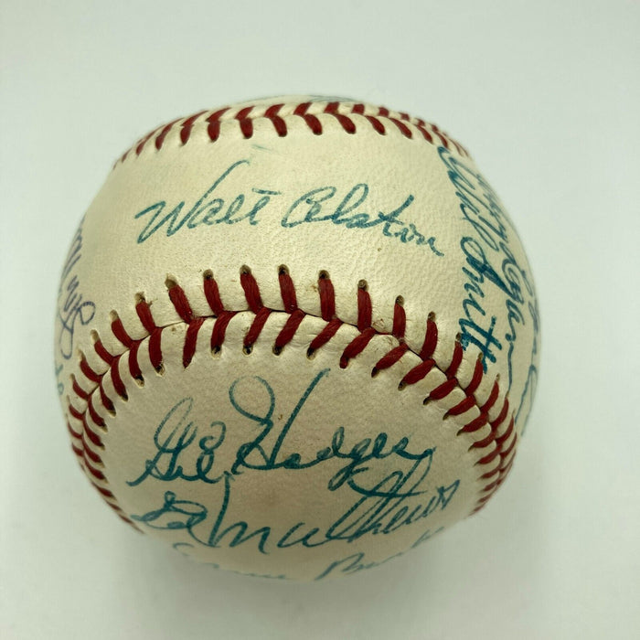 1957 All Star Game Team Signed Baseball Hank Aaron Ernie Banks Stan Musial BAS