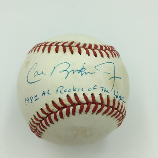 Vintage Cal Ripken Jr. 1982 Rookie Of The Year Signed Inscribed Baseball JSA COA