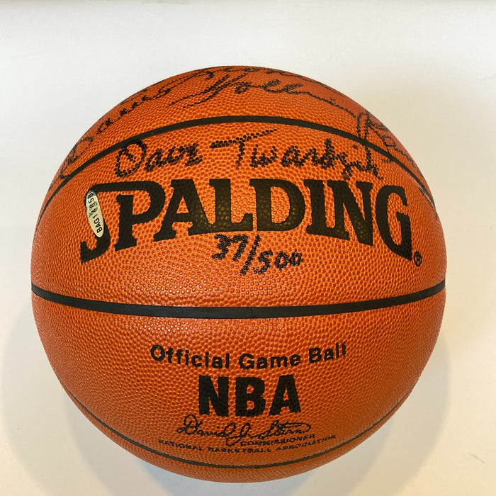 1976-77 Portland Trail Blazers NBA Champs Team Signed Basketball UDA JSA COA