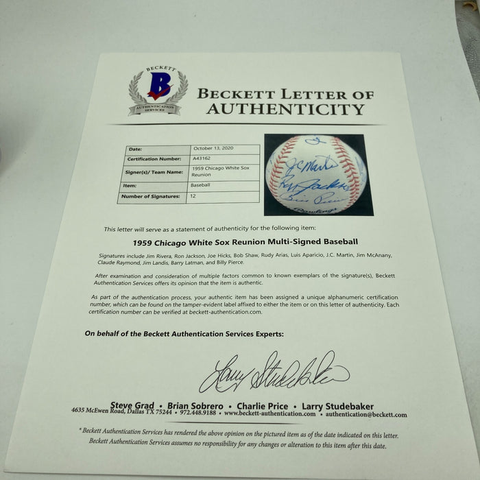 1959 Chicago White Sox AL Champs Team Signed Baseball Beckett COA