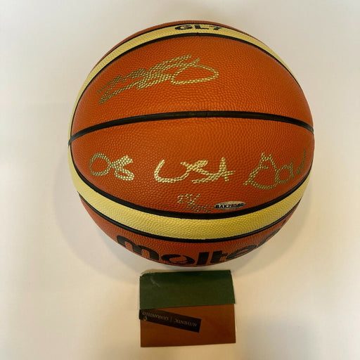Lebron James "2008 USA Gold" Signed Official Olympics Basketball UDA Upper Deck