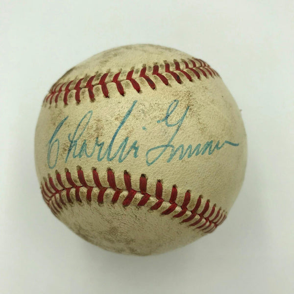 1950's Charlie Grimm Single Signed Game Used NL Baseball Chicago Cubs JSA COA