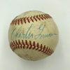 1950's Charlie Grimm Single Signed Game Used NL Baseball Chicago Cubs JSA COA