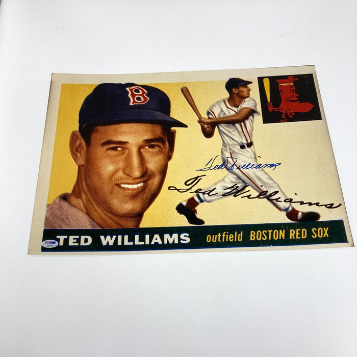 Ted Williams Signed 1955 Topps Large 12x20 Photo PSA DNA COA