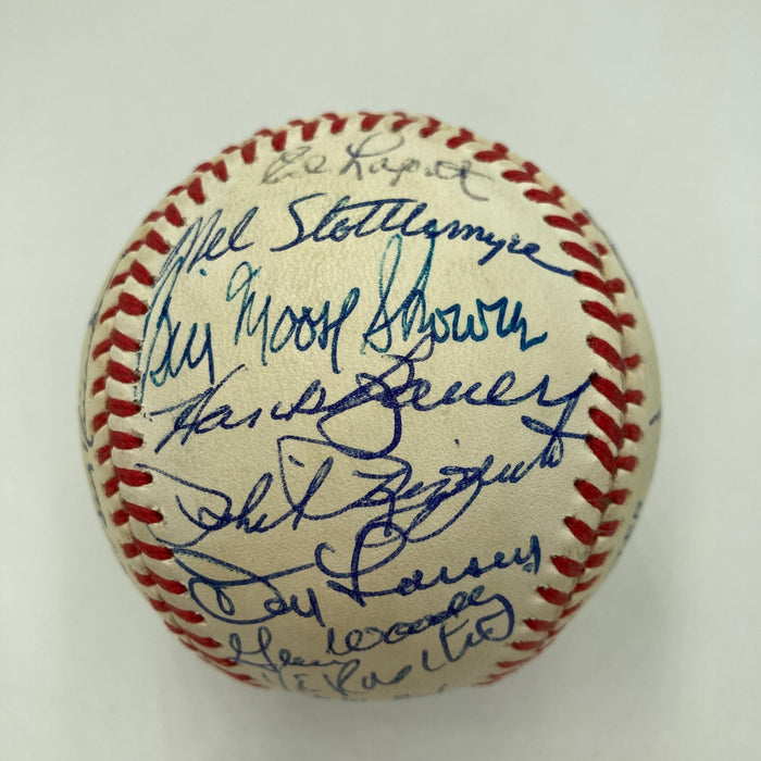 Mickey Mantle Joe Dimaggio New York Yankees Greats Signed Baseball 35 Sigs JSA