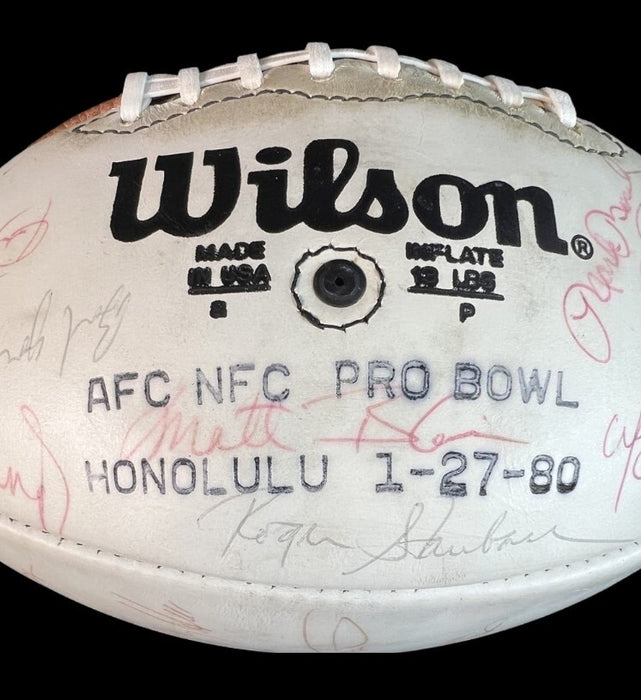 1980 NFL Pro Bowl Team Signed Wilson Official Football 30+ Sigs JSA COA