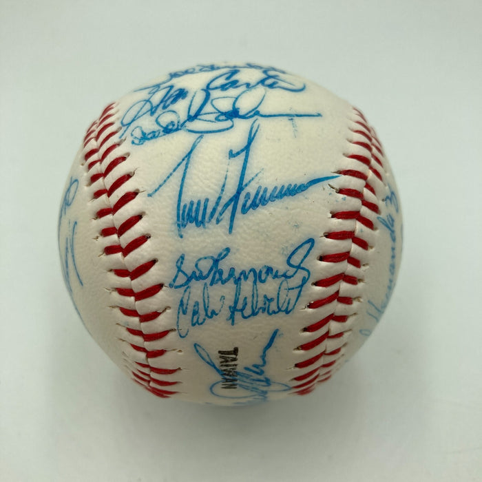 1985 - 1986 New York Mets Team Signed Baseball 28 Sigs With Gary Carter