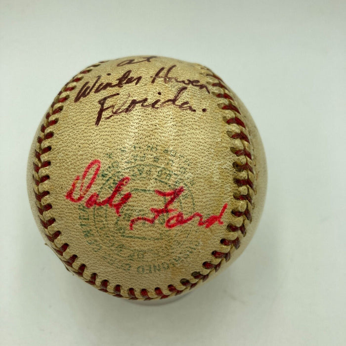 Dale Ford Umpire First Major League Game Signed Game Used Baseball JSA COA